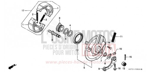 FRONT BRAKE PANEL XL125SZ de 1979